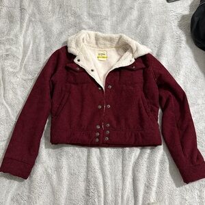 Burgundy Teddy Jacket